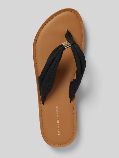 Tommy Hilfiger Teenslippers met labeldetail, model 'ELEVATED' Zwart - 3