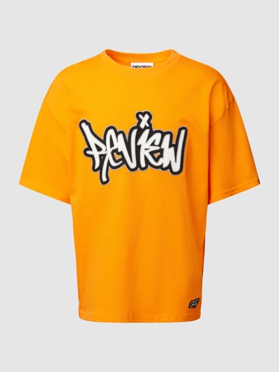 REVIEW Oversized T-shirt met graffitiprint Oranje - 2