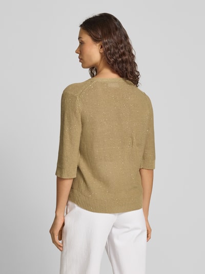 Hemisphere Leinencardigan mit 1/2-Arm Schilf 5