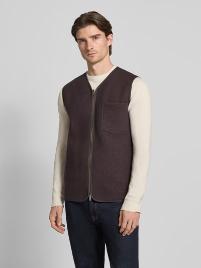 Samsøe Samsøe Kamizelka z zamkiem błyskawicznym Ciemnobrązowy 4