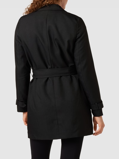 Vero Moda Outdoor Trenchcoat met strikceintuur, model 'CEESTE' Zwart - 5