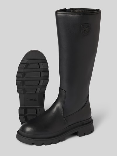 Blauer USA Laarzen met labeldetail, model 'KIMMEL04' Zwart - 4