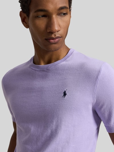 Polo Ralph Lauren męski t-shirt o kroju regular fit z czystej bawełny Fioletowy 3