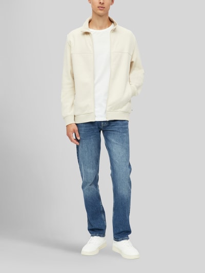 s.Oliver RED LABEL Regular fit sweatjack van katoenmix Beige - 1