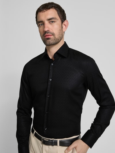 BOSS Slim Fit Business-Hemd mit Kentkragen Black 3