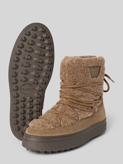 GANT Boots van leermix, model 'Snowhill' Taupe - 4