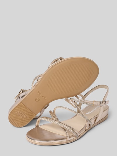 Tamaris Sandalen mit Ziersteinbesatz Gold 4