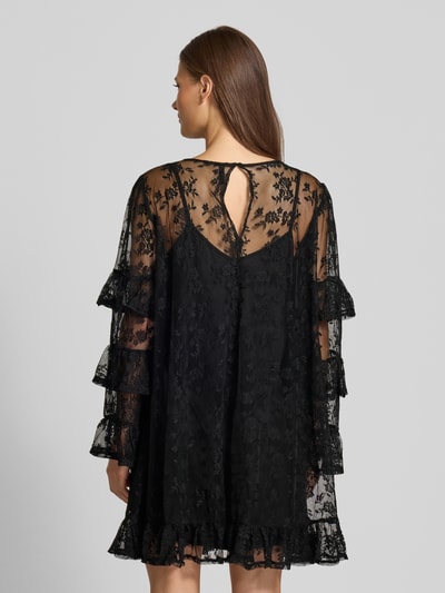 VERO MODA Oversized Freizeitkleid in semitransparenter Optik Modell 'CELINE' Black 5