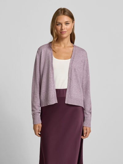 Vila Kardigan z dzianiny z przodem bez zapięcia model ‘VIRIL’ Fiołkoworóżowy 4