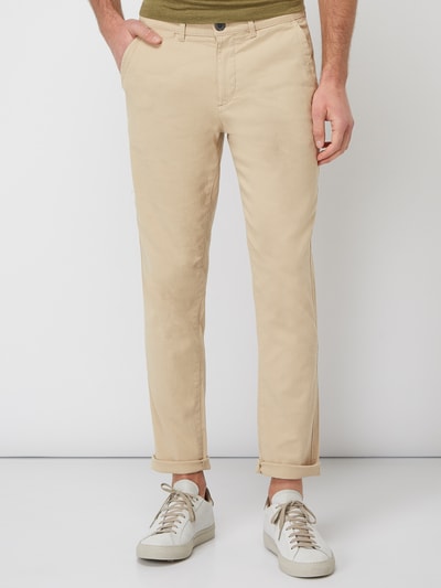 Selected Homme Slim Fit Chino mit Webmuster Beige Melange 4