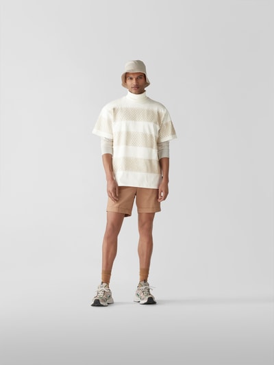 MSGM Oversized T-Shirt mit Zierbesatz Offwhite 1