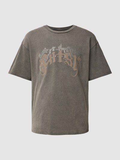 FNTSY T-shirt met logoprint Donkerbruin - 2
