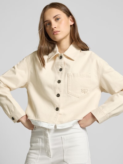 Self-Portrait Jacke mit Knopfleiste Ecru 3