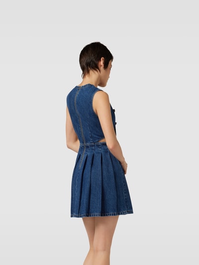 Self-Portrait Minikleid in Denim-Optik Blau 5