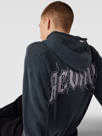 REVIEW Hoodie mit REVIEW GRUNGE Print Black 3