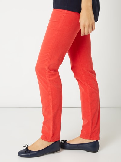 Marc O'Polo Slim fit ribcordbroek met stretch Rood - 6