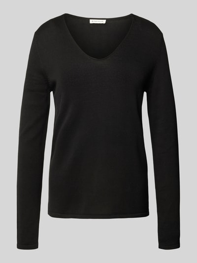 Tom Tailor Regular Fit Pullover mit V-Ausschnitt Black 2