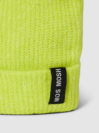 MOS MOSH Beanie mit Label-Detail Modell 'THORA' Neon Gelb 2