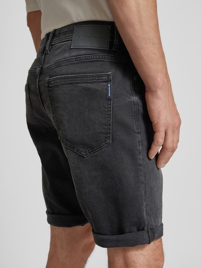 Tom Tailor Korte regular fit jeans in 5-pocketmodel Zwart - 3