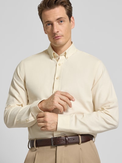 Lindbergh Vrijetijdsoverhemd met button-downkraag Zand - 3