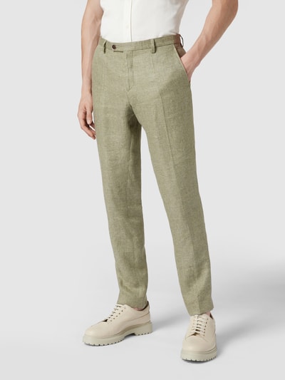 CG - Club of Gents Pantalon met persplooien Groen - 4