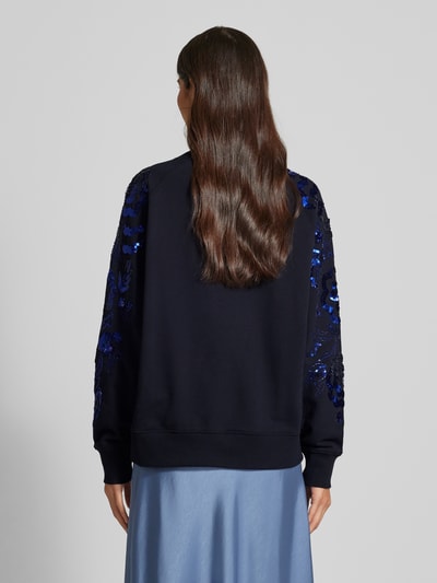 Essentiel Sweatshirt mit Paillettenbesatz Marine 5