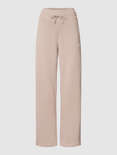 Nike Regular fit sweatpants met labelstitching Taupe - 2