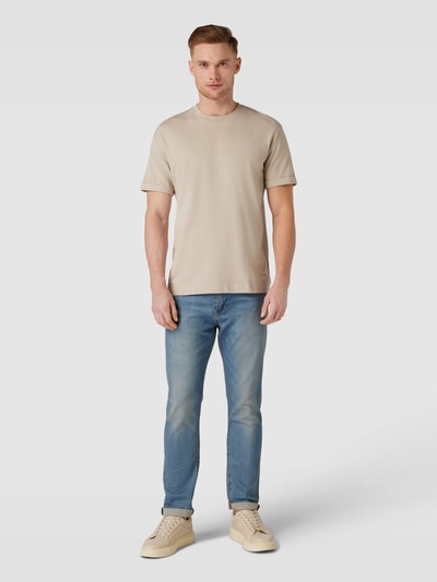 Windsor T-shirt met ronde hals, model 'Sevo' Beige - 1