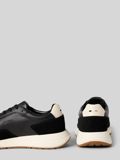 BOSS Lage sneakers van echt leer, model 'VINSTON' Zwart - 2