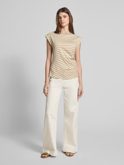 BOSS Slim Fit T-Shirt aus reiner Baumwolle Beige Melange 1