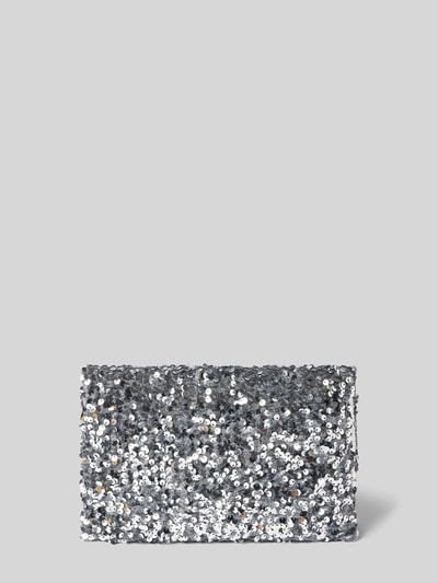 Abro Leren clutch met pailletten Zilver - 4