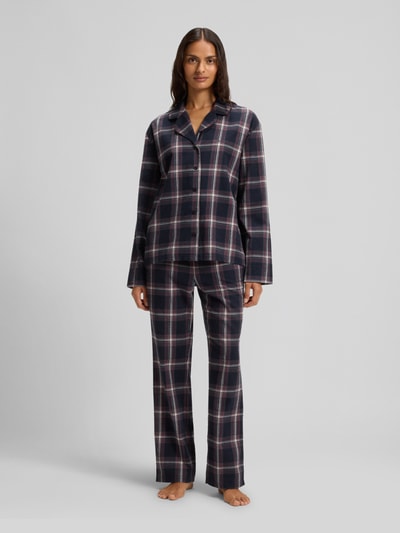 BOSS Regular fit pyjama van katoenmix, model 'HOLIDAY' Donkerblauw - 1