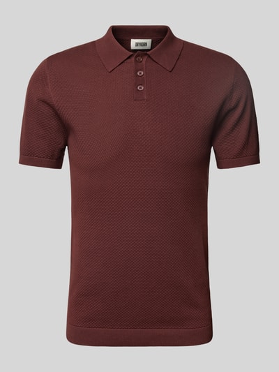 Drykorn Slim fit poloshirt met structuurmotief, model 'TRITON 10' Donkerrood - 2