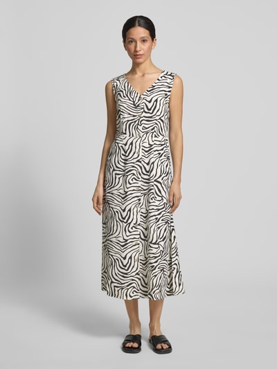 b.young Midikleid aus Leinen-Mix mit Knopfleiste Modell 'FALAKKA' Black 4