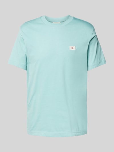 Calvin Klein Jeans T-Shirt mit Label-Stitching und Rundhalsausschnitt Mint 2