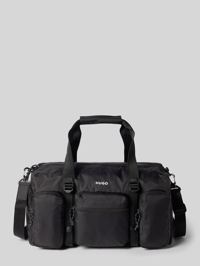 HUGO Weekender mit Reißverschlusstaschen Modell 'EVERETT' BLACK 2