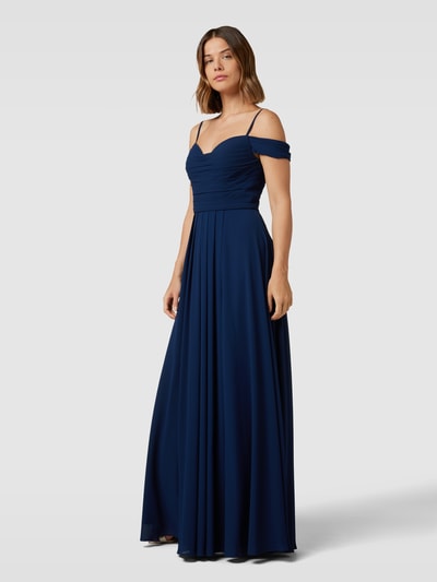 Mascara Abendkleid im Cold-Shoulder-Design Marine 1