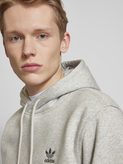 adidas Originals Hoodie aus reiner Baumwolle mit Tunnelzug Hellgrau 3