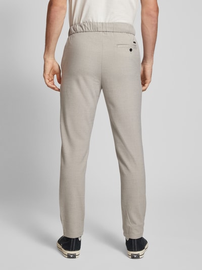 Only & Sons Stoffen broek met elastische band, model 'LINUS' Beige gemêleerd - 5