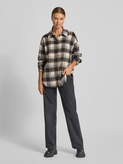 Vero Moda Regular fit overhemdblouse met ruitmotief, model 'NAYA' Offwhite - 1