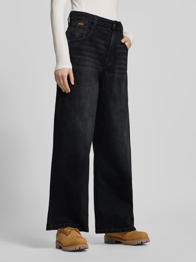 G-Star RAW Jeansy High Loose Fit z detalem z logo model 'Skater' Czarny 4