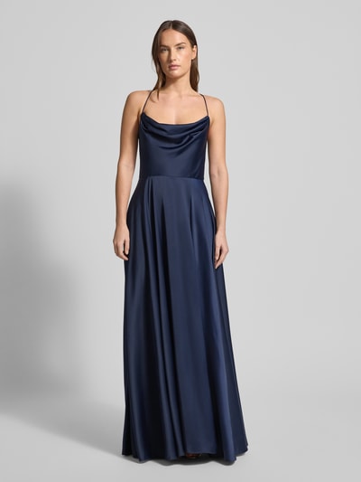 VM by Vera Mont Abendkleid mit Wasserfall-Ausschnitt Marine 4