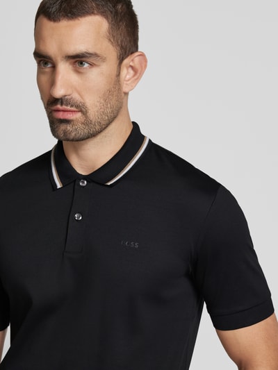 BOSS Koszulka polo z nadrukiem z logo model ‘Penrose’ Czarny 3