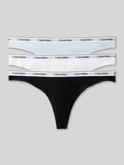 Calvin Klein Underwear String aus Baumwoll-Mix Modell 'THONG 3PK' Hellblau 2