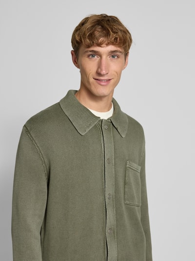 Marc O'Polo Denim Relaxed fit gebreid jack van puur katoen  Olijfgroen - 3