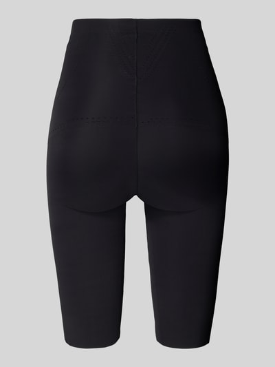 Produktfoto, schwarze High Waist Pants mit Lochmuster Modell 'Dream' von MAGIC Bodyfashion, Material-Mix mit Stretch-Anteil, elastischer Bund.