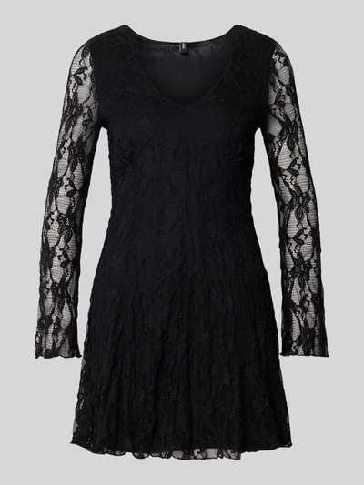 Only Sukienka mini koronkowa z dekoltem w serek model ‘ALBA’ Czarny 2