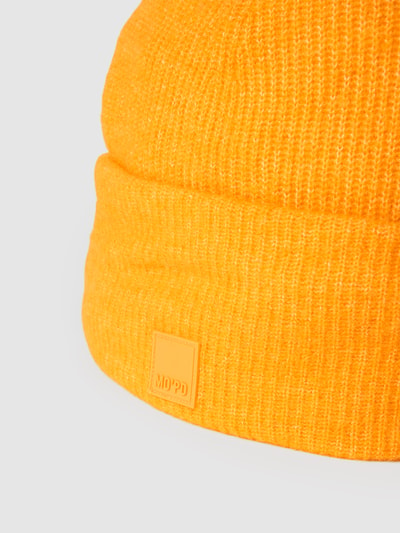 Marc O'Polo Denim Beanie met labelpatch Oranje - 2