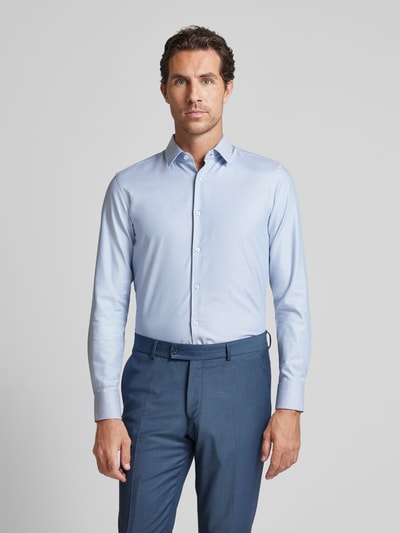 BOSS Slim fit zakelijk overhemd met kentkraag, model 'Hank' Bleu - 4