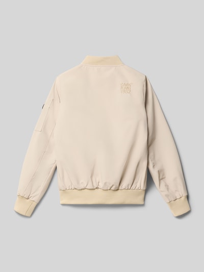 Produktfoto, Regular fit Jacke mit opstaande kraag model 'Barnsley' van CARS JEANS, elastische materiaalmix, logodetail, ritszakken, beige kleur, kinderjack.